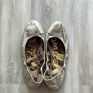Sam Edelman Silver Metallic Flats